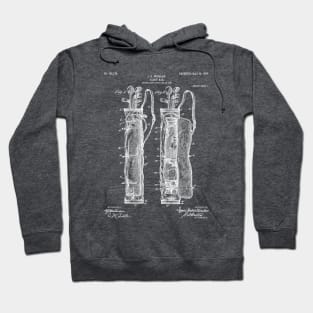 Golf Bag Patent - Caddy Art - Antique Hoodie